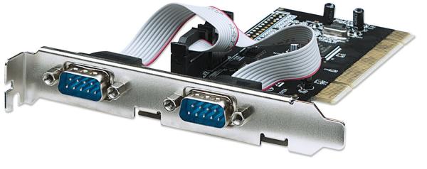 Serielle PCI-Karte mit 2x DB9-Ports - Manhattan